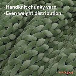 YnM Velvet Weighted Blanket, Handmade Chunky