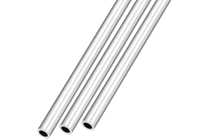 METALLIXITY 6063 Aluminum Tube (8mm OD x 6mm ID x 300mm L) 3Pcs, Aluminum Round Tubing - for Home Furnishing, Machinery, DIY Handicraft