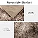 LANGRIA Luxury Super Soft Faux Fur Fleece Throw Blanket Cozy Warm Breathable Lightweight and Machine Washable Dyed Fabric for Winter – Decorative Furry Throw for Couch Bed (60x80, Twin Size Brown)