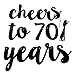 Fecedy Black Cheers to 70 Years Banner for 70th Birthday Party Decorations