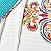 Lush Decor Clara Quilt 3 Piece Reversible Bedding Set, King, Turquiose & Tangerine