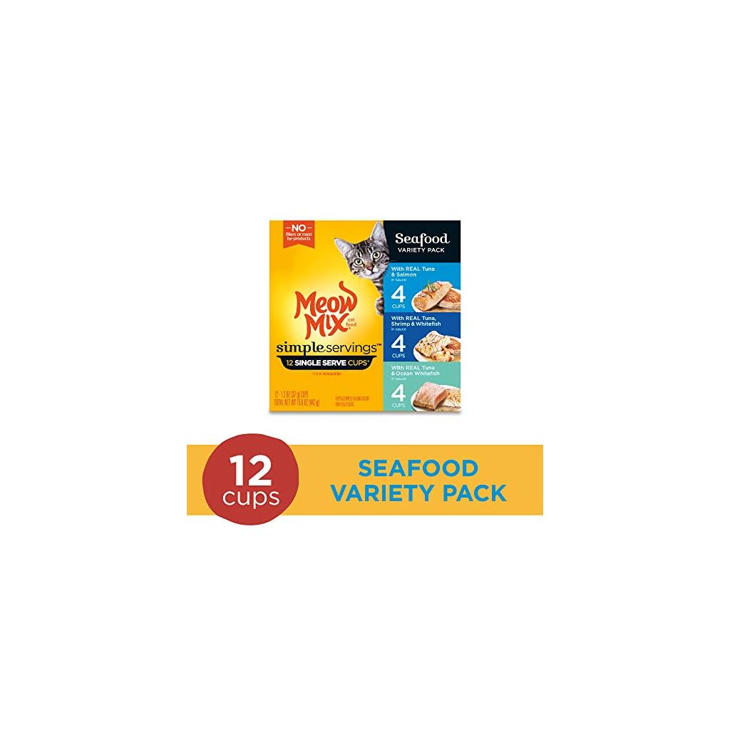 Meow Mix Simple Servings Wet Cat Food, 1.3 Ounce Cups Petz Bitz Pets Shop