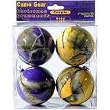 NEXT Camo Christmas Ornaments Purple & Gold 4 pk Team Colors