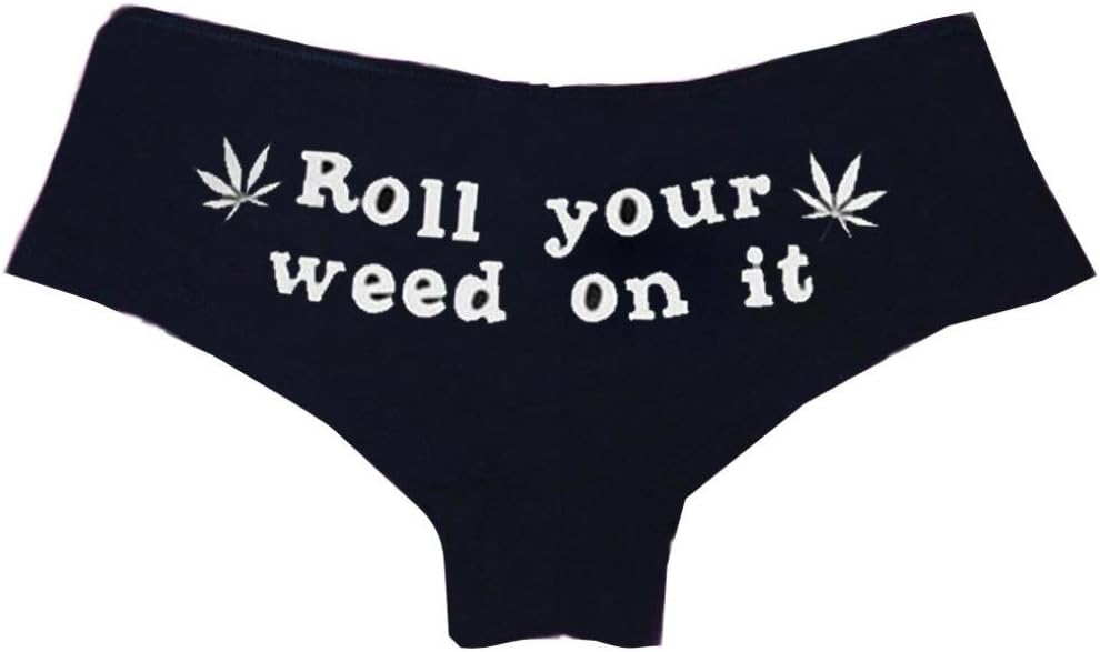 Swyss Fashion Lingerie Women G-String Printing Briefs Letter Panties Thongs Roll Your Weed on it