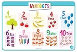 NUMBERS Educational Kids Placemats - Non Slip Washable 123