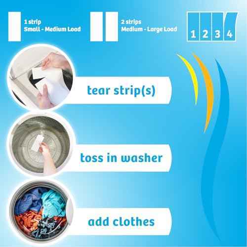 Laundry Detergent Strips (48 strips) - Fresh Linen Scent - More Convenient than Pods, Pacs, Liquids or Powders – Great for Home, Dorm, Travel, Camping & Hand-Washing