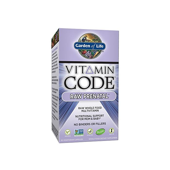 Garden of Life Vitamin Code Raw Prenatal Multivitamin, Whole Food Prenatal Vitamins with Iron, Folate not Folic Acid…