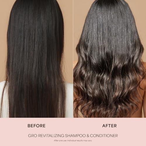 VEGAMOUR GRO Revitalizing Conditioner, Karmatin™ Peptide & Marula Oil | Strengthens Strands, Reduces Breakage, Lightweight, Vegan & Cruelty-Free