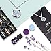 Anjou Essential Oil Necklace Gift Set, Aromatherapy Diffuser Necklace with 6 x 100% Pure Essential Oils (Lavender, Lemongrass, Peppermint, Eucalyptus, Tea Tree & Sweet Orange)