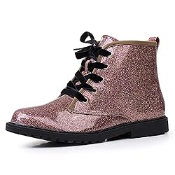FITORY Girls Glitter Ankle Boots, Lace Up