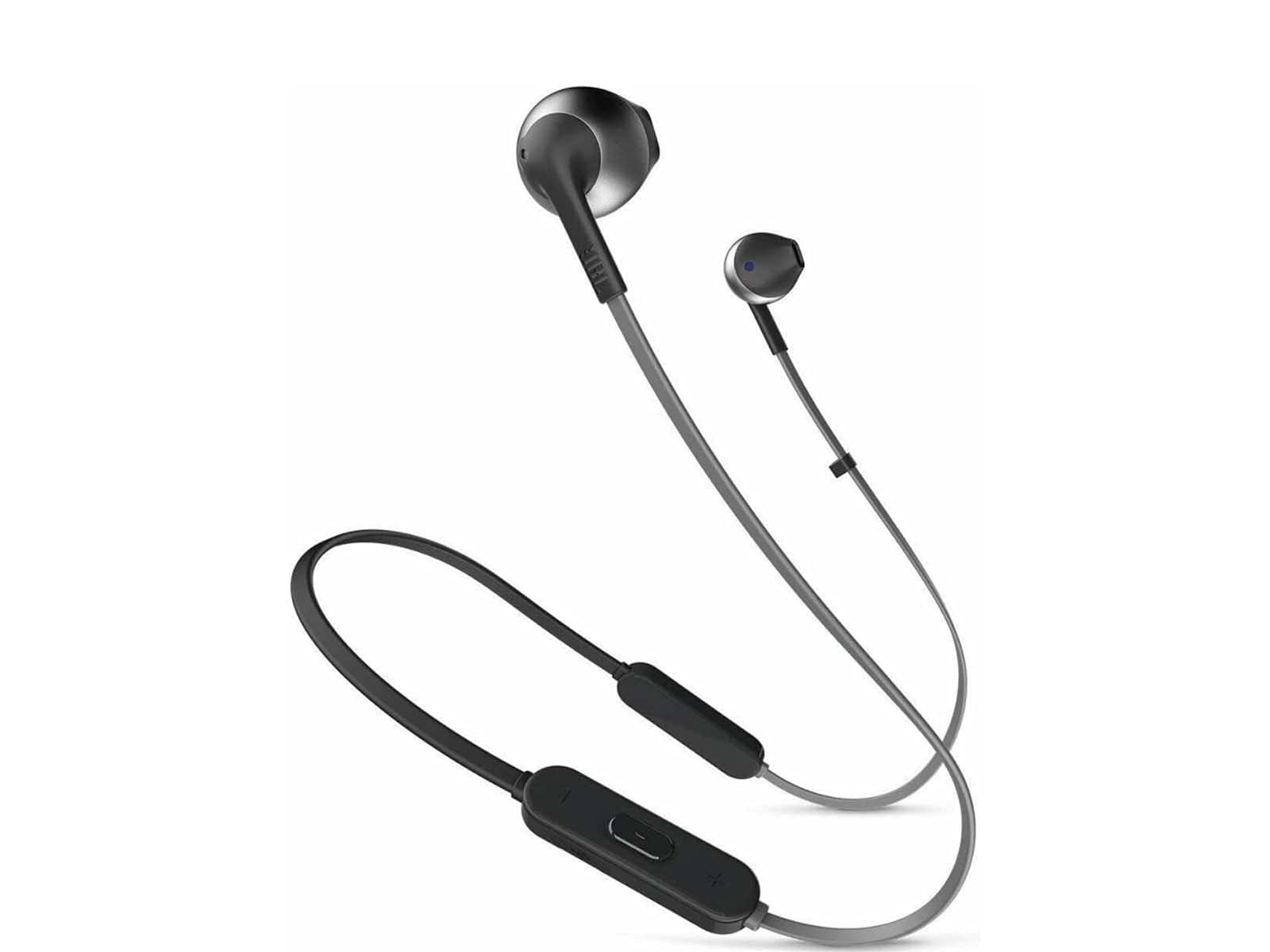 JBL Tune 205BT Wireless In-Ear Earbud Headphones with Bluetooth and Microphone – Flat Tangle-Free Cable – Black