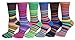 Sumoona 6 Pairs Novelty Crew Socks (Classic Stripes)