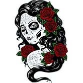 Sugar Skull Day of The Dead - Sticker Graphic - Auto, Wall, Laptop, Cell, Truck Sticker for Windows, Cars, Trucks