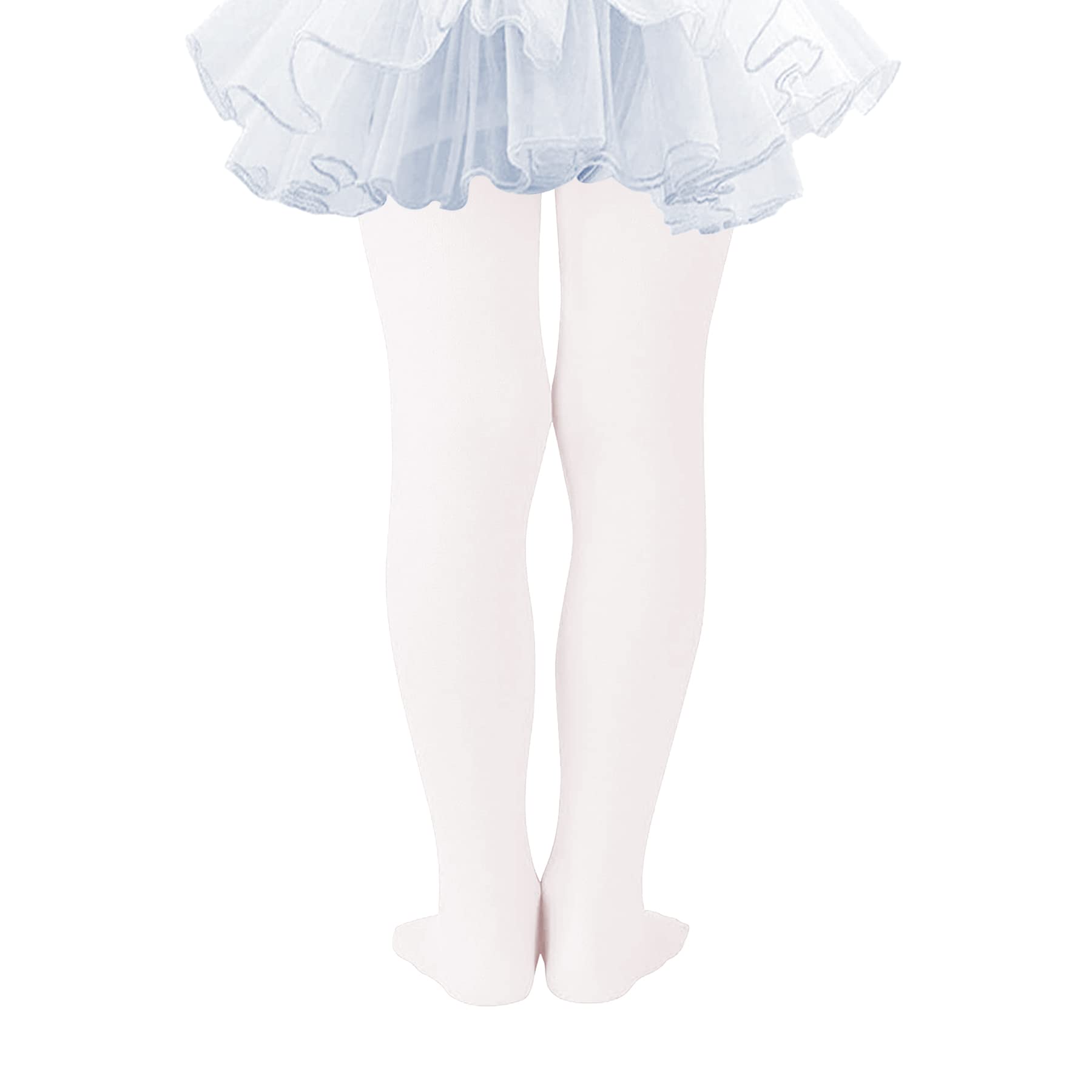 THMEVOK Ballet Tights for Girls - Ultra Soft Elastic Footed Tights for Toddler Girls - Warm Stockings