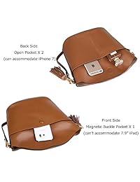 Best deal-s-zone - Bolso para mujer pequeña de piel, bolsa estilo tote, cruzada, versión mejorada.