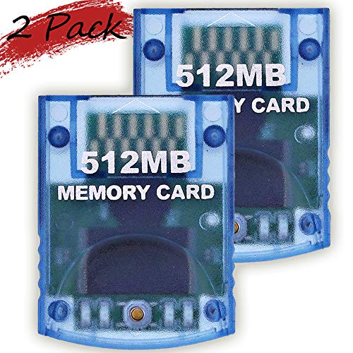 Memory Card 512MB(8192 Blocks) 2 Pack for Nintendo Wii Game Cube NGC Gc