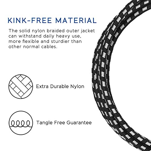 image for Xcords Guitar Instrument Cable, 10ft 1/4 Inch Straight to Right Angle 