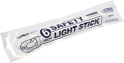Lumica Light Stick White Military Grade Safety 8-12 Hr Glow 10 Pack Lumica