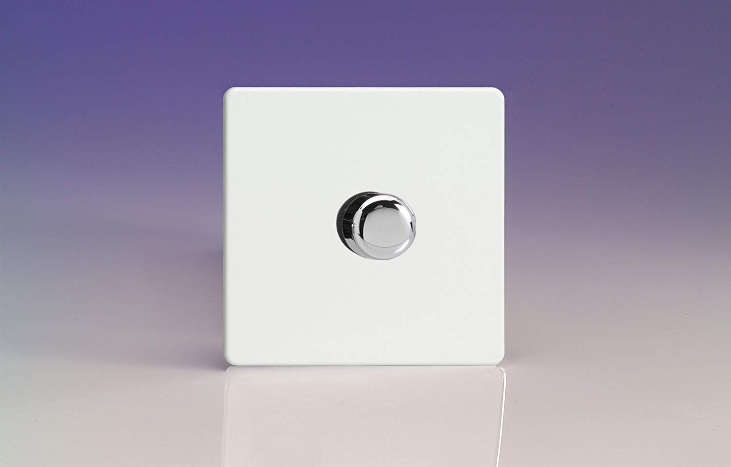 Varilight 1-Gang 2-Way V-Pro Push On/Off Rotary LED Dimmer 1 x 0-120W Premium White