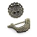 Owfeel 1set 4x3cm Antique Bronze Pad Lock With Key Chinese Old Vintage Lock with Key