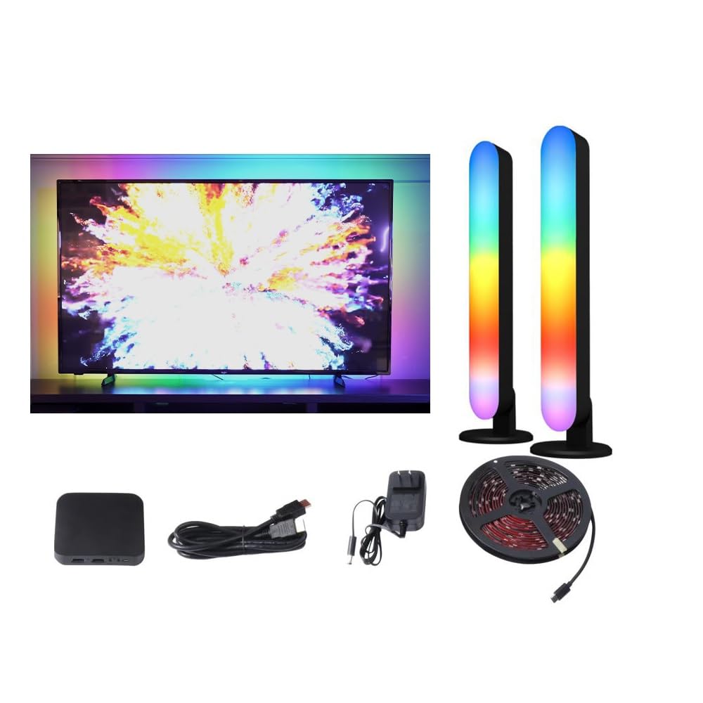 ValueLights | Smart DreamColour RGBIC Wi-Fi TV Backlight, Fits 55-75 inch TVs, Works with Alexa & Google, App Control Music Sync Light Kit | Smart Lighting & Home Tech Improvements Essential