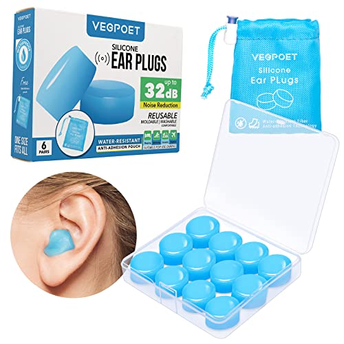 VEGPOET Moldable Silicone Earplugs
