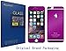 Mcoolbo Electroplating Mirror Effect Screen Tempered Glass Screen Protector Whole Body Protection Anti Scratches [Front and Back] for iPhone 6 Plus & iPhone 6S Plus 5.5inch (Purple)