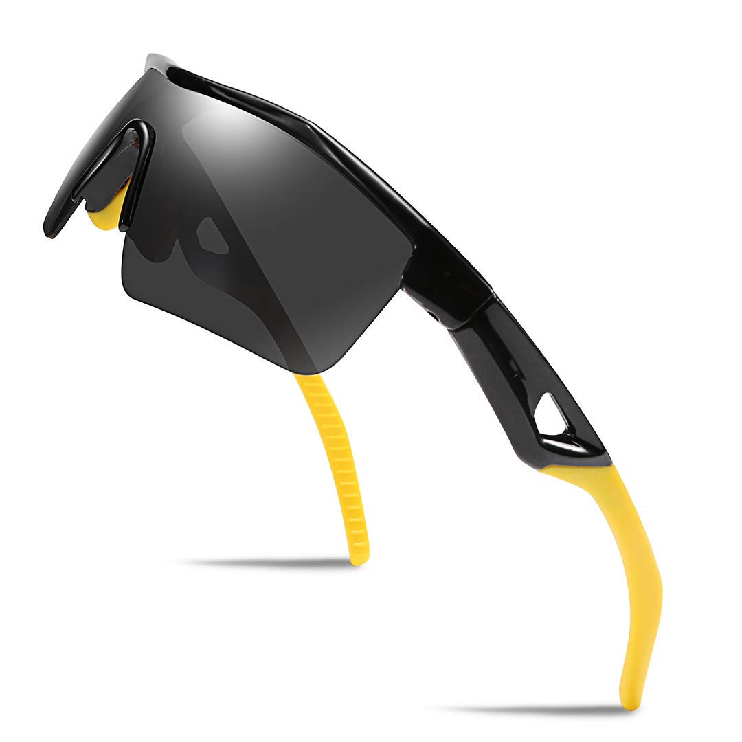 FEISEDY Kids Sunglasses Boys Girls TR90 Flexible Frame UV Protection Polarized Sports Sunglasses for Age 5-12 B2454