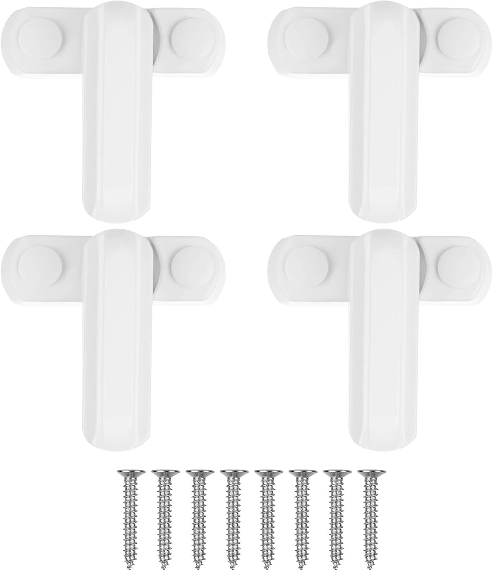 ASelected 4pc Sash Blocker Window Jammer UPVC PVC Door Window Security Lock