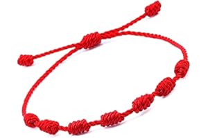 PHITECUS Bracelet 7 knots for protection, Evil Eye and Good Luck. Buddisth String. Thread/Amulet for prosperity and success. Talisman for Womens, Mens, Girls, Boys. Cord Adjustable.