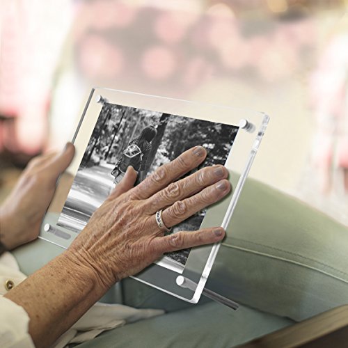 NIUBEE Clear Acrylic Desktop Picture Frame, Beveled ...