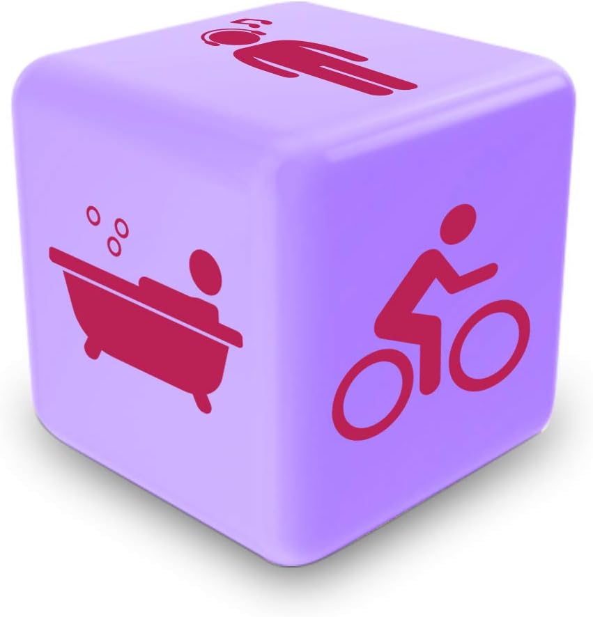 Gift Republic Stress Less Dice Fun Novelty Gift Destress Activity Decision Dice Relax Let Fate Decide, 2.5cm, Purple - Image 3