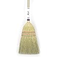Lehman's Amish-Made House Broom - Authentic Corn Straw Broom with Hardwood Handle, Natural, 55 inches