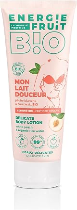ENERGIE FRUIT Soft Body Lotion White Peach Rice Water Certified Organic Ecocert view 1