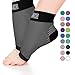 GO2 Compression Sock Ankle Sleeve Men Women - Best Plantar Fasciitis Arch Support, Injury Recovery, Injury Prevention - Relief from Joint Pain, Foot Pain, Swelling, Achy Feet (Black, Medium)