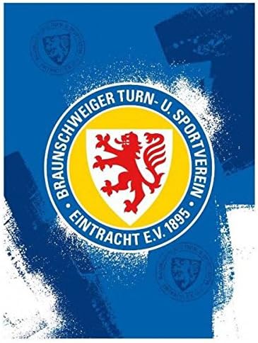 'Eintracht Braunschweig Coral Fleece Blanket "Grunge, approx. 150 x 200 cm 100% Polyester