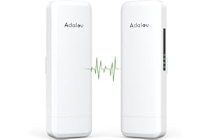 Wireless Bridges Gigabit, 5KM 5.8G Outdoor CPE with 2x1000Mbps LAN Ports for PtP/PtMP, AdaLov 900Mbps High Speed Point to Poi