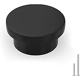 homdiy 10 Pack Black Cabinet Knobs Round Kitchen Cabinet Knobs Metal Black Dresser Knobs Zinc Cabinet Handles for Desk Drawer