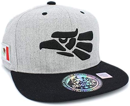 Embroidered Eagle Head with Mexico Flag Snapback Baseball Cap