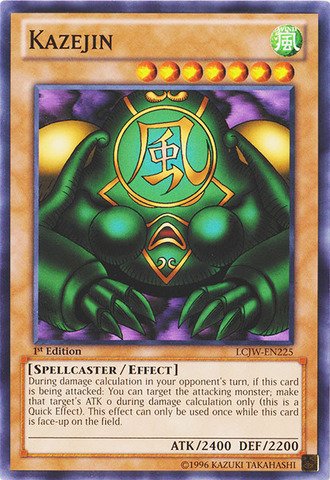 Yu-Gi-Oh! - Kazejin (LCJW-EN225) - Legendary Collection 4: Joey's World - 1st Edition - Common