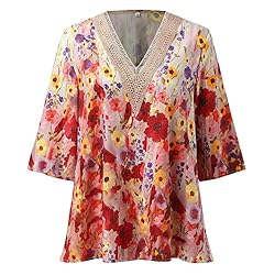 Cheifay Tank Tops Women 3XL Tall 3/4 Sleeve Shirts