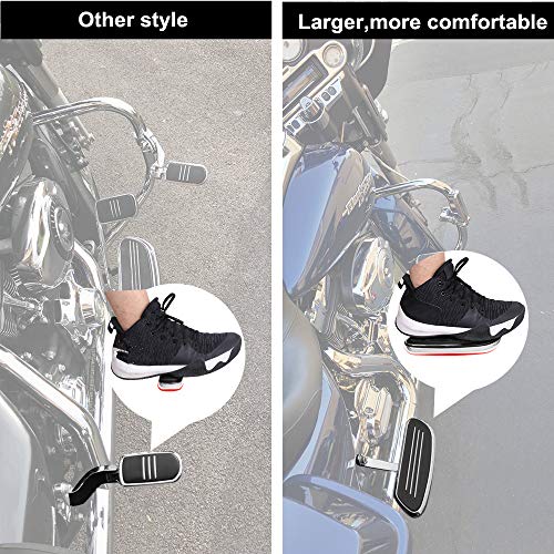 ISSYAUTO Motorcycle Floorboards Passenger Floorboards, Foot Pegs Mount
