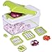 Adoric Life Vegetable Chopper,No-Mess Vegetable Fruit Dicer, Kitchen Cutter with 3 Interchangeable Blades Set & Food Container & Cleaning Brush for Onion, Vegetable and Fruit