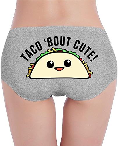 Msyspsc Taco Bout Cute Stretchable Women's Underwear X-Large Ash