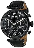 Akribos XXIV Men's AK628BLK Chronograph Quartz Movement Watch with Black Dial and Black Stainless Steel Strap