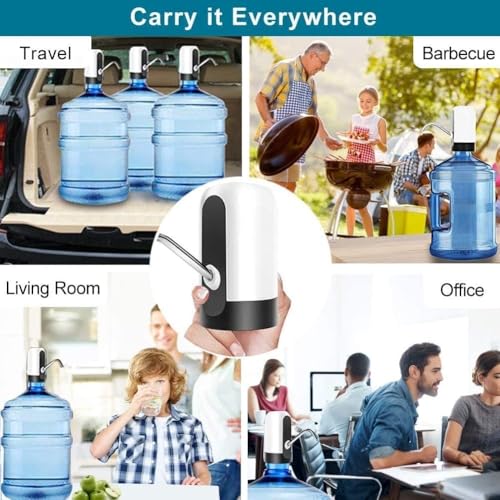Dispensador de Agua Automático,Botella Recargable Bomba de Agua Garrafon Potable,Eléctrica Inalámbrica Despachador de Bombeo Rápido Dispensadores de Bomba de Agua para Garrafón Universal de 20 Litros