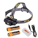 High Capacity Battery Bundle: Fenix HL60R 950 Lumens Rechargeable LED Headlamp with Extra 3500mAh Rechargeable Battery, and Lumen Tactical Battery Organizer (Black)