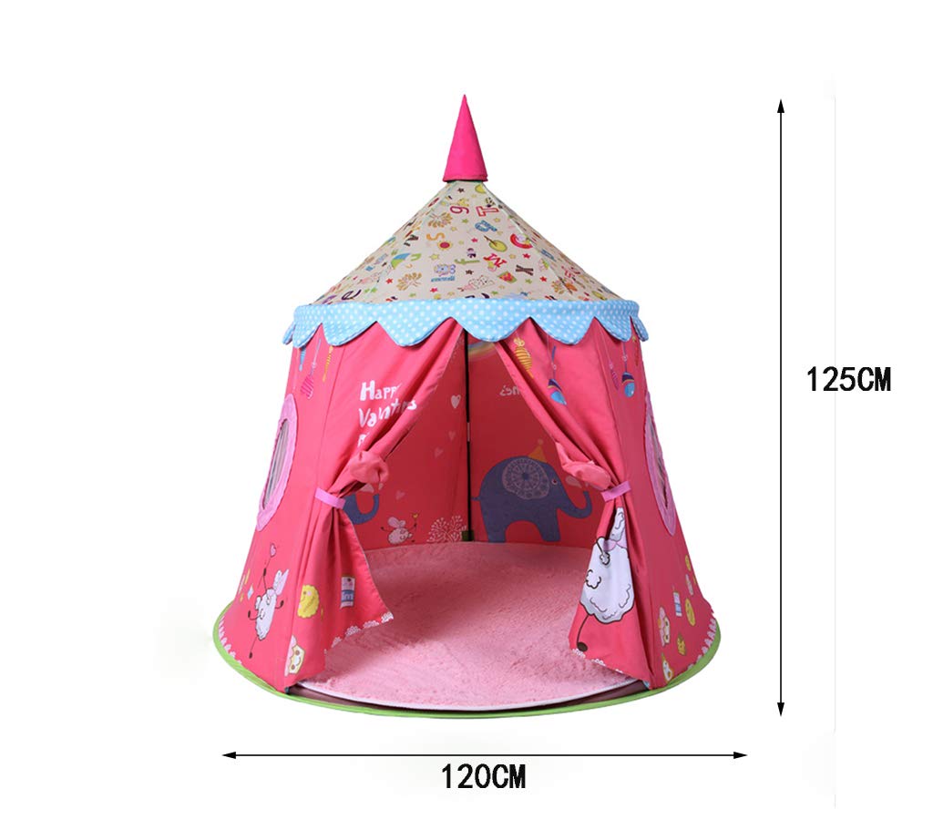 Pink B07l5lsv64 子供のテント屋内折りたたみテントファブリックテント女の子ゲームハウス少年玩具ハウスプリンセスルーム赤ちゃん城ホーム赤ちゃんパオ赤ちゃんおもちゃギフト誕生日プレゼント1 125cm Pink テント本体 素晴らしい価格 Tasarimseyri Com