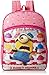 Despicable Me Girls' Universal Cupcake Front Zipper Pocket 16 Backpack, Pink