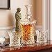 Ashcroft Empire 5 Piece Whiskey Decanter Set | 100% Lead Free | Ultra Clarity | Luxury Glasses | Crown Whiskey Glass